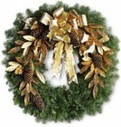 Gold and Glitter Wreath from Brennan's Florist and Fine Gifts in Jersey City