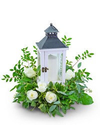 Signature White Rose Lantern from Brennan's Florist and Fine Gifts in Jersey City