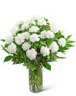 White Carnations Vase from Brennan's Florist and Fine Gifts in Jersey City