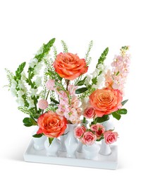 Coral Pop Bud Vase Blooms from Brennan's Florist and Fine Gifts in Jersey City