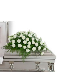 Peaceful in White Casket Spray from Brennan's Florist and Fine Gifts in Jersey City